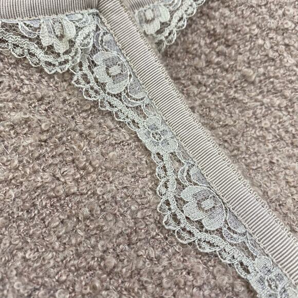 Banana Republic Pink Tweed & Lace Blazer Sz 2 Wool Blend Coquette Y2K Girlcore - Picture 11 of 12